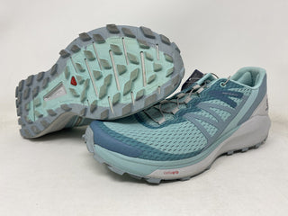 Salomon Women's Sense Ride 4 Trail Shoes Turquoise/Lunar Rock Size 7 B Medium US