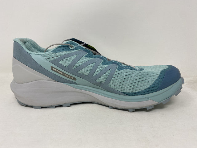Salomon Women's Sense Ride 4 Trail Shoes Turquoise/Lunar Rock Size 7 B Medium US