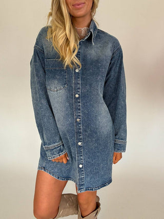Veveret - Denim Button Down Dress