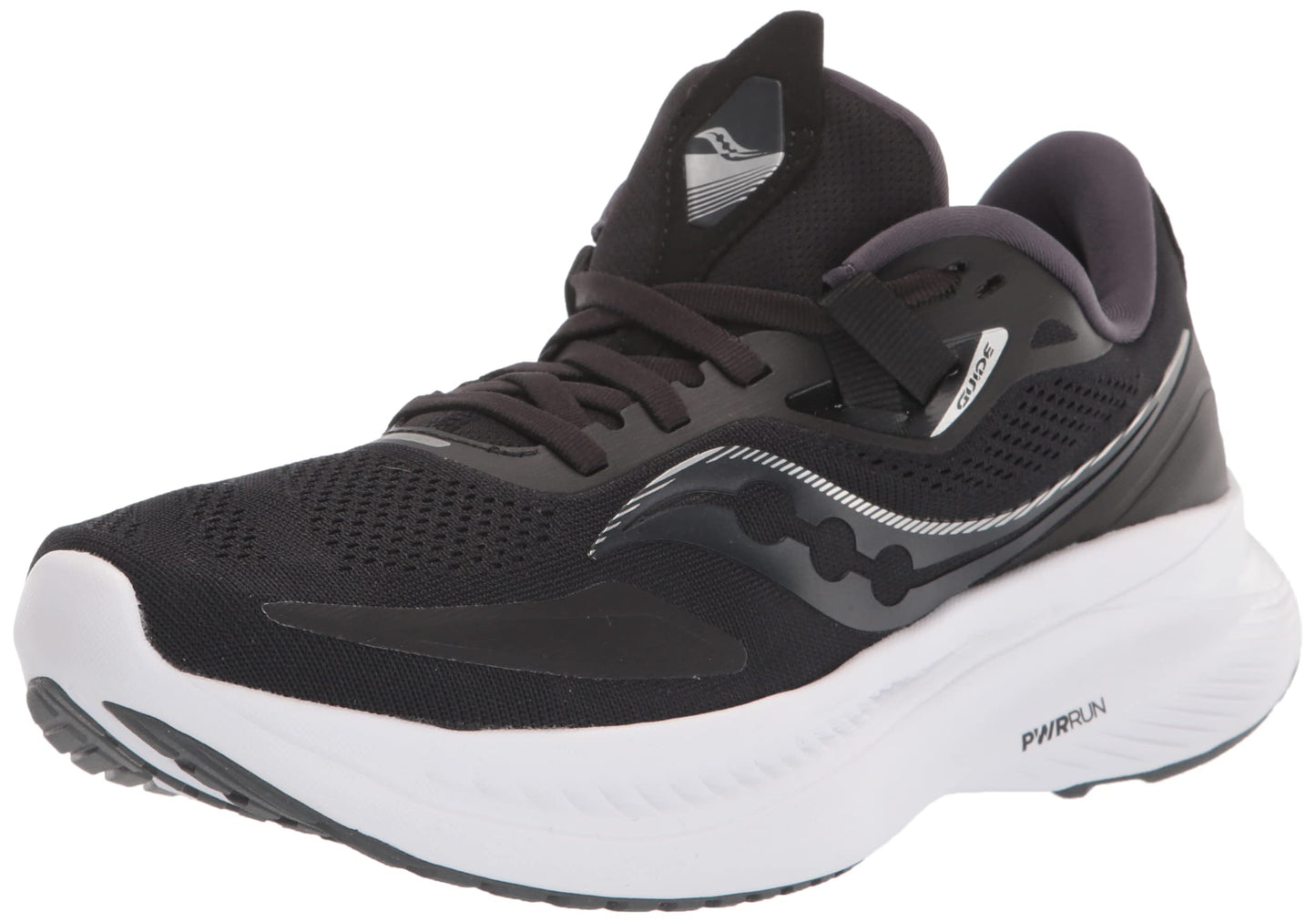 Saucony Women's Guide 15 Running Shoes Black/White Size 10.5 D Wide US
