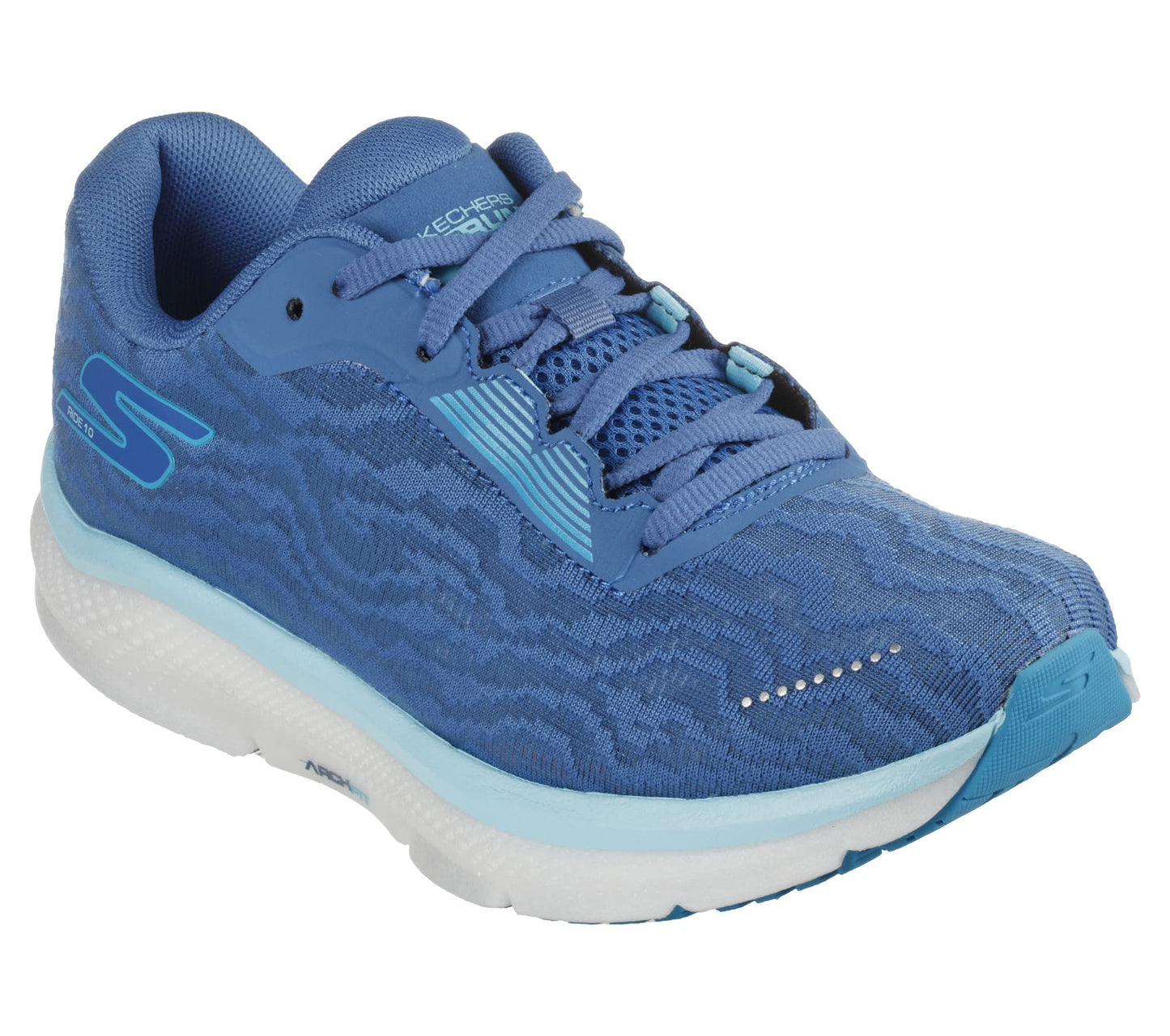 Skechers Women's Go Run Arch Fit Ride 10 Shoes Blue Size 8 B Medium US