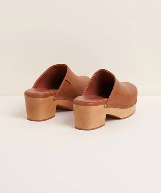 Charlotte Stone - Women's Martino Low Heel Wooden Clogs
