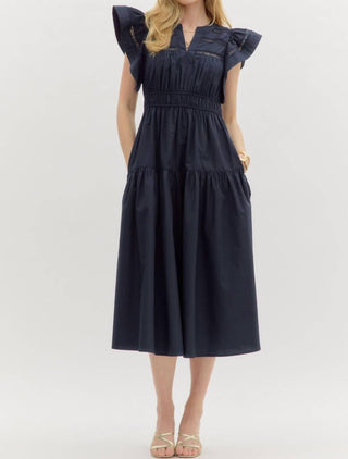 Entro - Flutter Sleeve Dress
