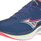 Mizuno Men's Wave Rebellion Running Shoes Blue/Paradise Pink Size 11 D Medium US