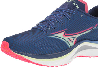 Mizuno Men's Wave Rebellion Running Shoes Blue/Paradise Pink Size 11 D Medium US