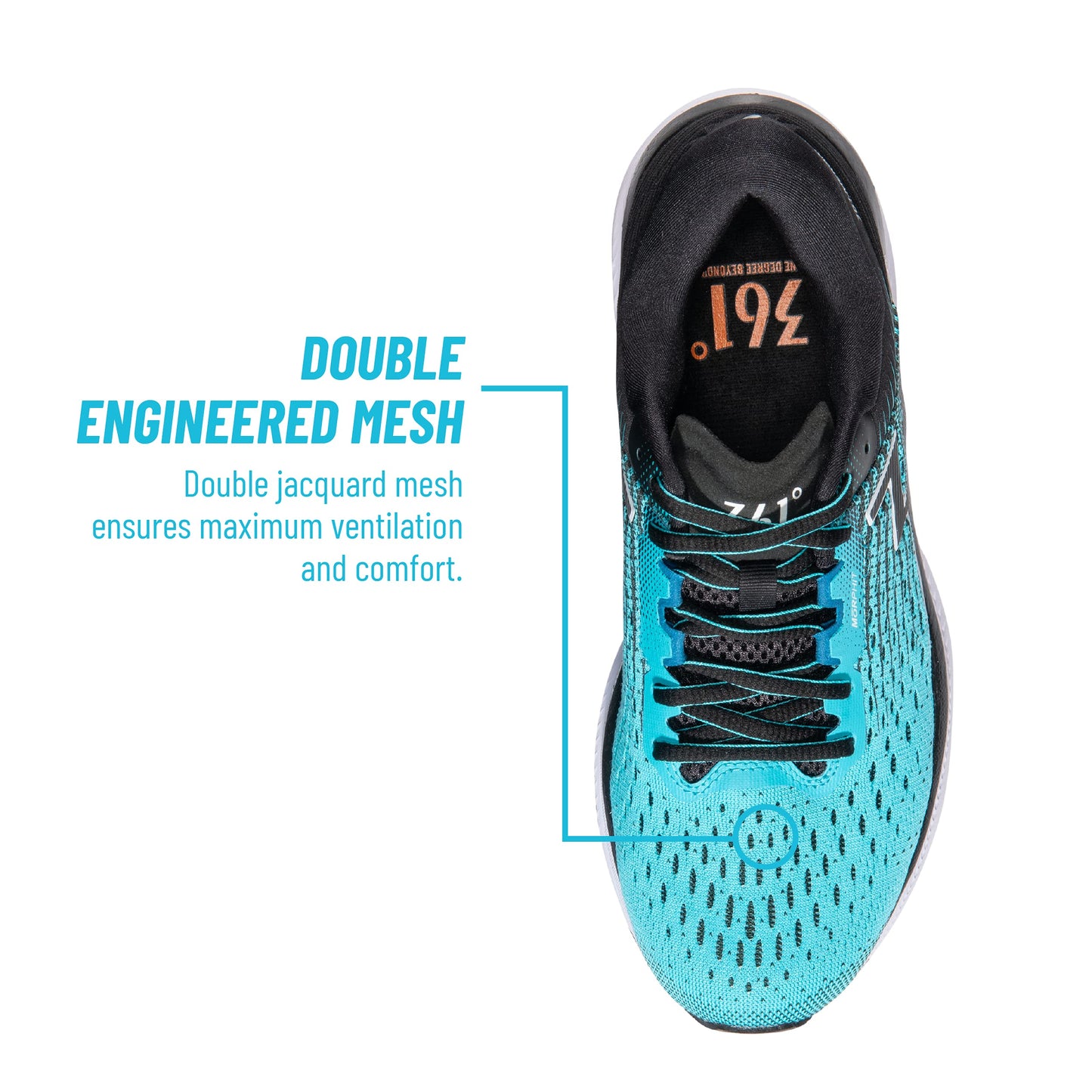 361 Degrees Women's Meraki 4 Running Shoes Scuba/Black Size 7 B Medium US