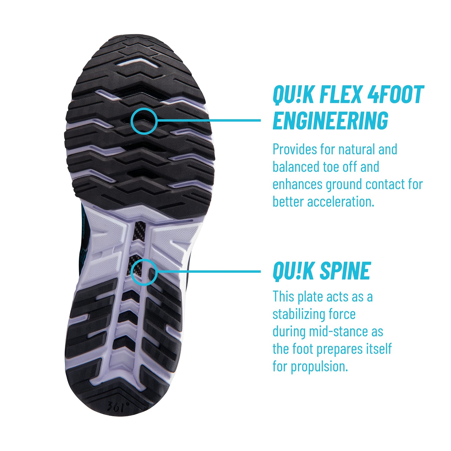 361 Degrees Women's Meraki 4 Running Shoes Scuba/Black Size 7 B Medium US