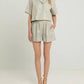 Greek Archaic Kori - Cross Cropped Short Sleeve Shirt