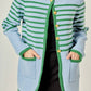 English Factory - Women's Knit Striped Sweater Cardigan