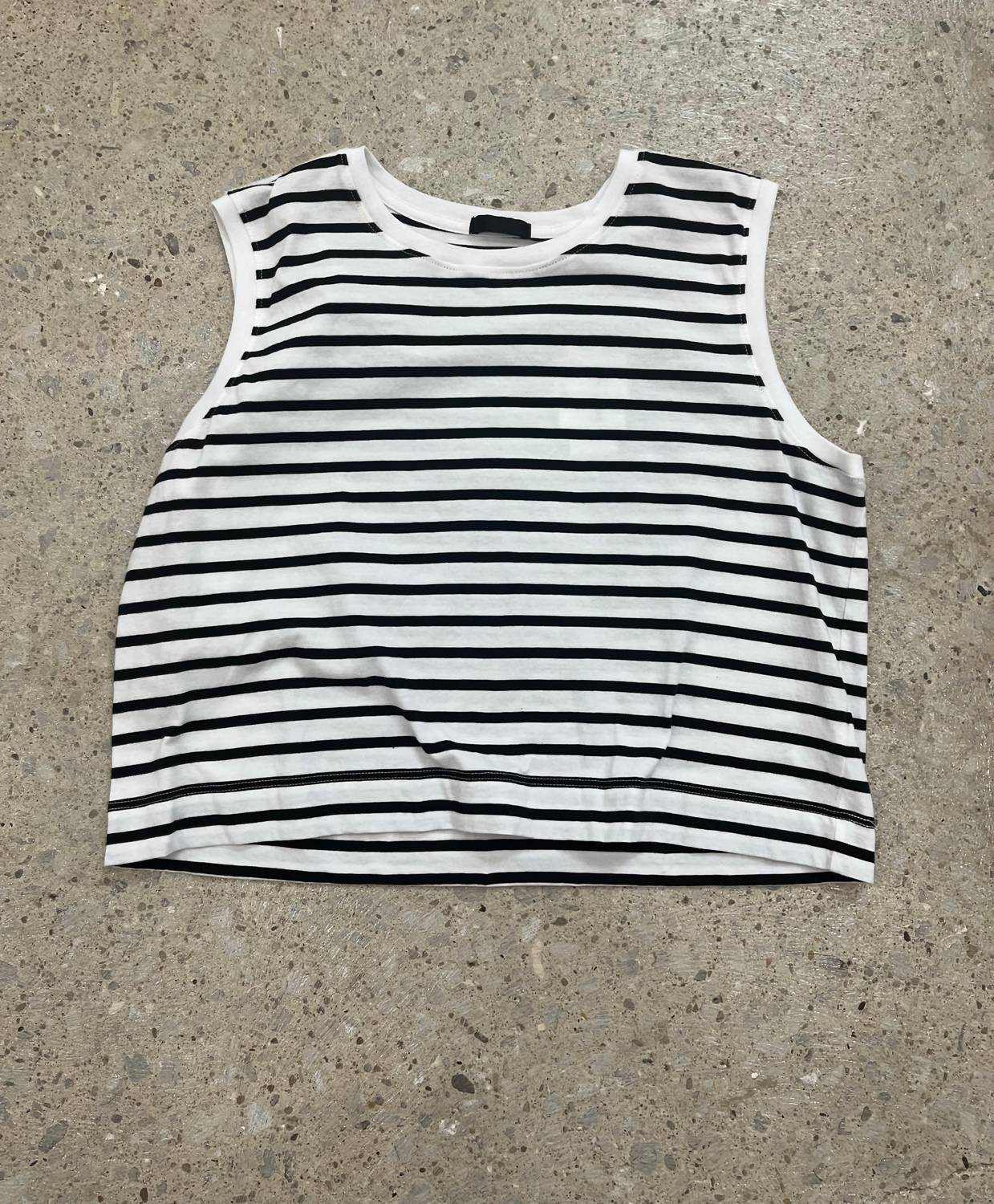 Atm - Striped Sleeveless Top