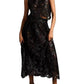 Eva Franco - Embroidered Lace Shine Maxi Skirt
