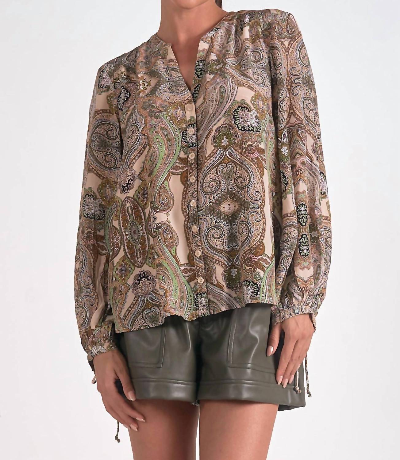 Elan - Bubble Sleeve Blouse