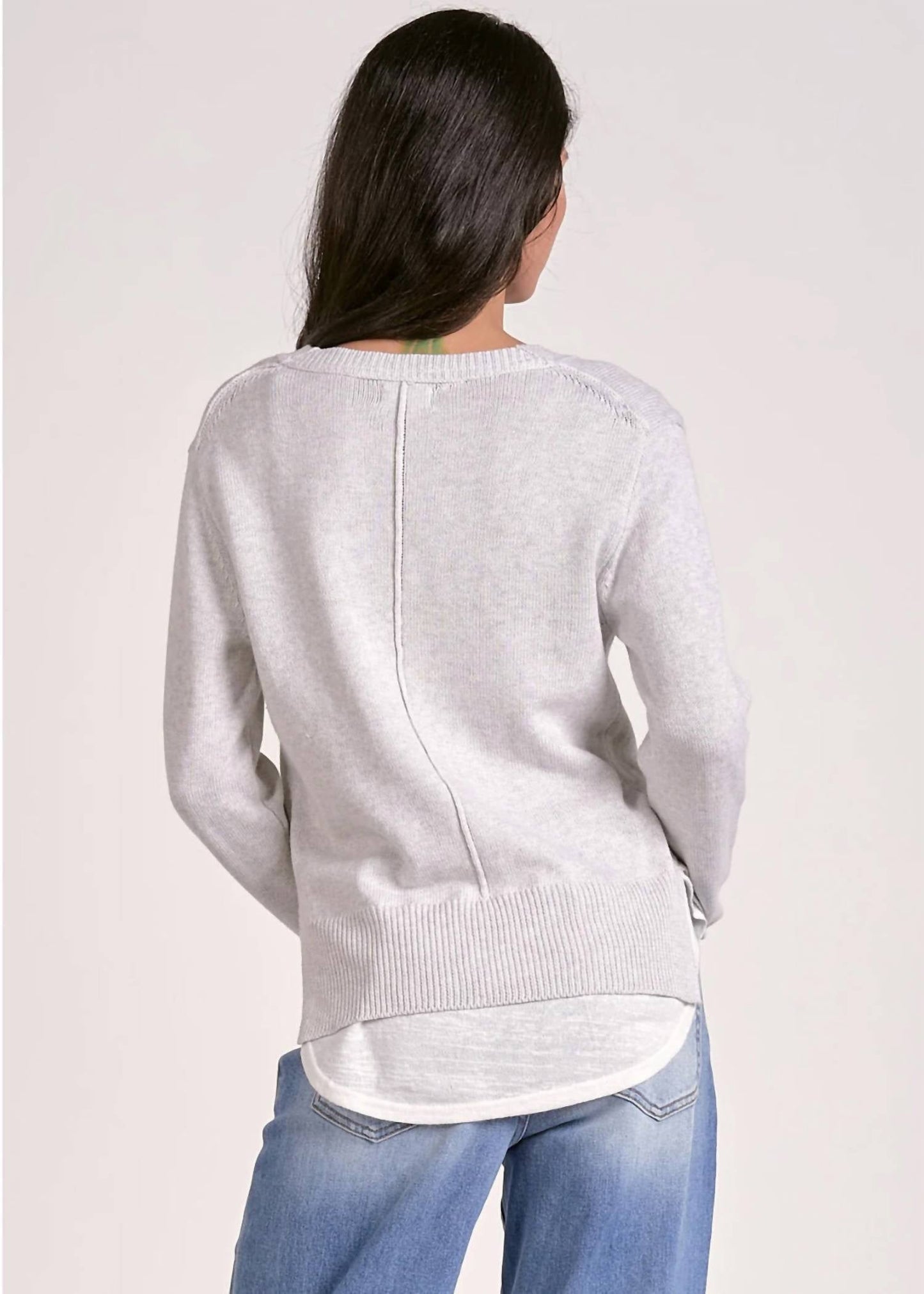 Elan - Angela V-neck Layered Sweater