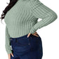 Basic Bae - Ribbed Mock Neck Top With Puff Sleeves