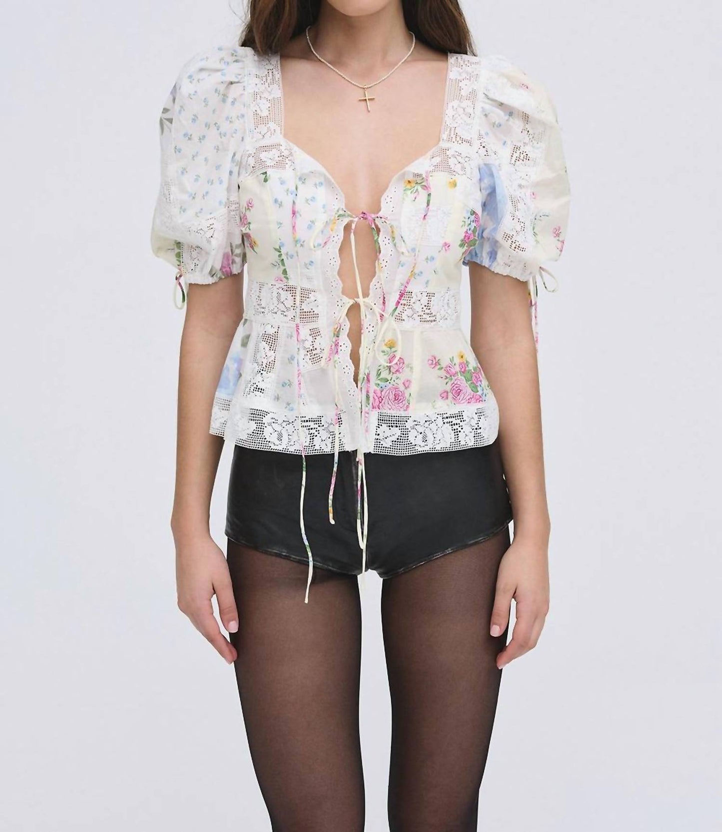 For Love & Lemons - Patchwork Violette Top