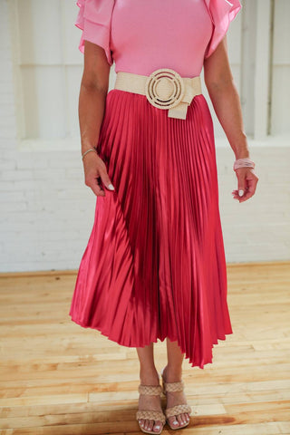 Entro - Party Starter Metallic Pleated Skirt