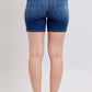 Judy Blue - High Waist Bermuda With Back Flap Pocket Denim Short