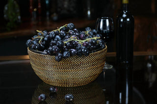 Calaisio - Round Basket Glass Serving Bowl