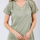 Elliott Lauren - Tina Raglan Short Sleeve V-neck Tee