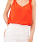Vince Camuto Ruched Strap Rumple Tank in Sunset Orange, Size Small