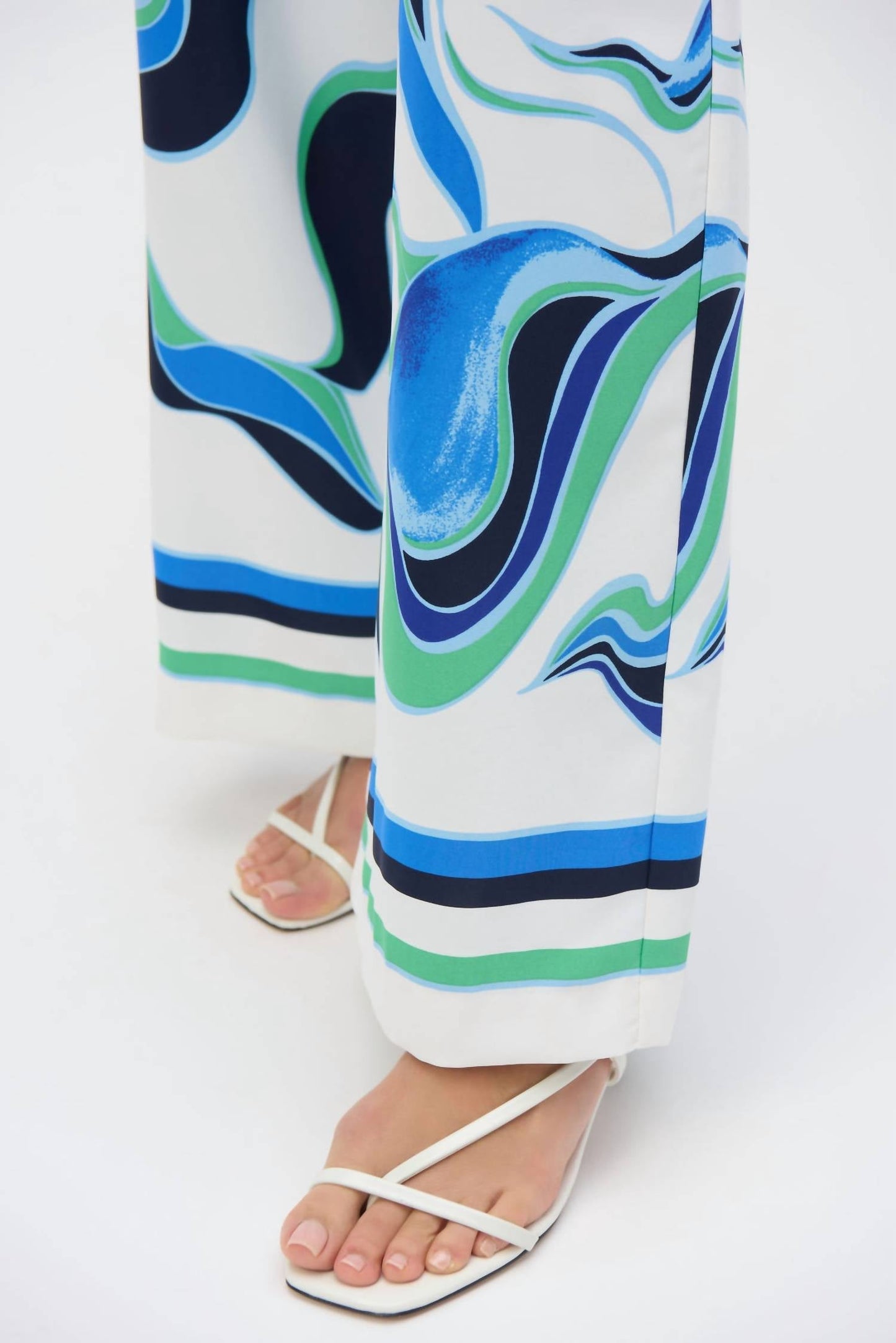 Joseph Ribkoff - Woven Abstract Print Wide Leg Pant