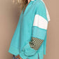 Pol - V-neck Balloon Floral Patch Hoodie