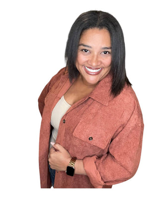 Entro - Corduroy Button Down Fall Shacket