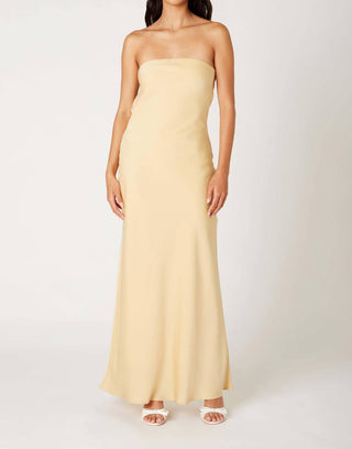 Cotton Candy - Strapless Open Back Maxi Dress