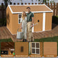 Heavy Duty 12x8 Ft Metal Storage Shed with Windows