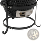 13 Inch Ceramic Kamado Charcoal Grill Black