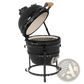 13 Inch Ceramic Kamado Charcoal Grill Black