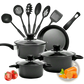 13 Piece Non Stick Cookware Set with Glass Lids