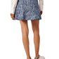 Apricot - Textured Tweed Ruffle Skirt