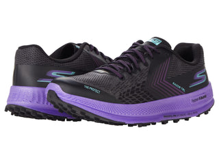 Skechers Women'S Go Run Razor Trail Shoes Black/Purple Size 8 B Medium Us