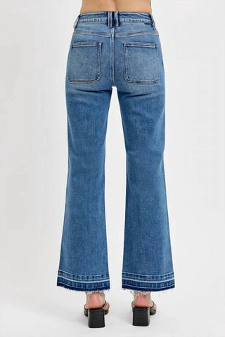 Risen - Full Size Raw Hem Ankle Bootcut Jeans Plus Size