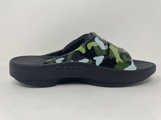 Oofos Women'S Ooahh Luxe Slide Sandals Jungle Camo