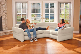 Intex Inflatable Corner Living Room Neutral Sectional Sofa | 68575EP