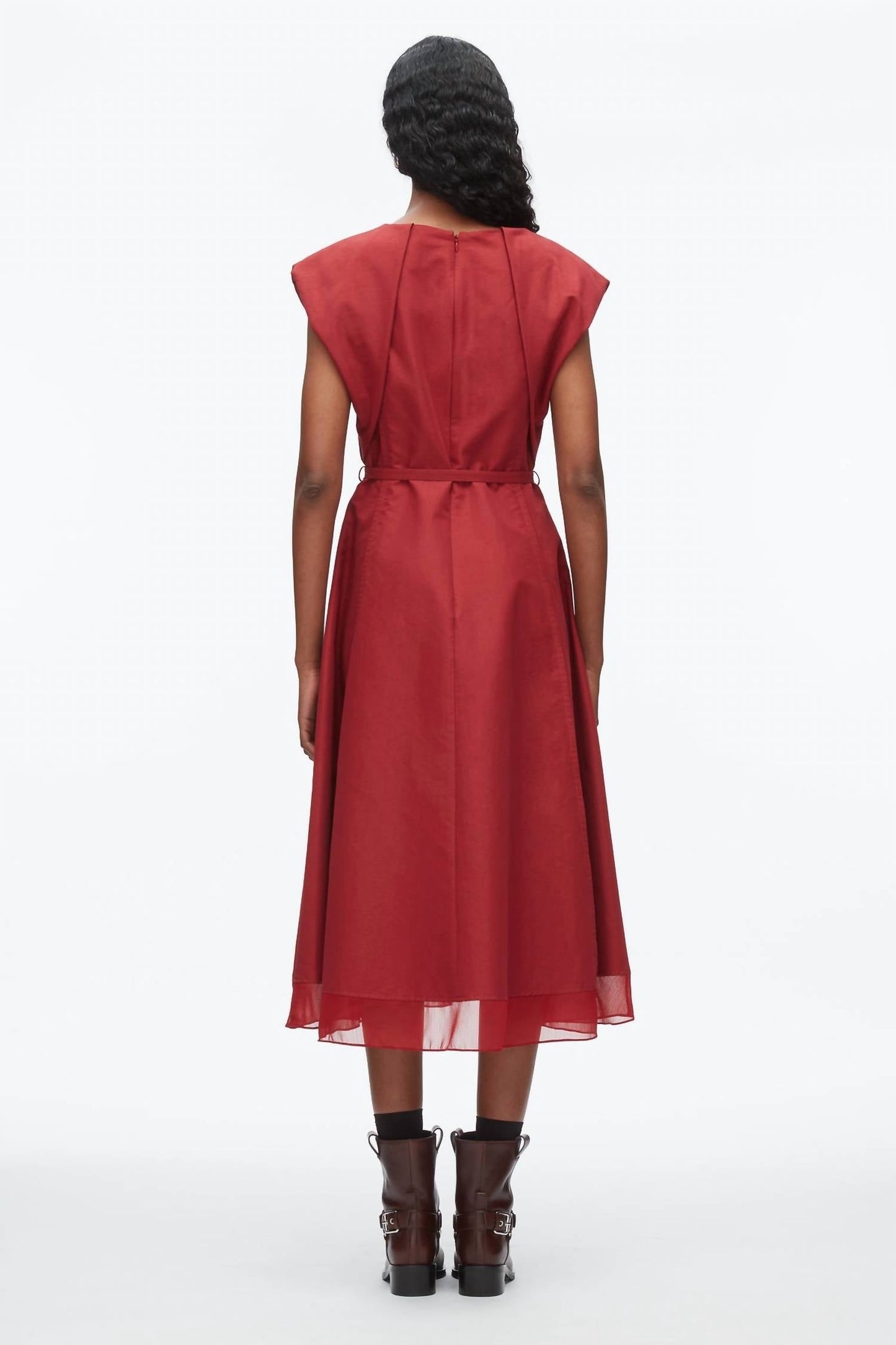 3.1 Phillip Lim - Sleeveless Draped Bow Midi Dress With Belt