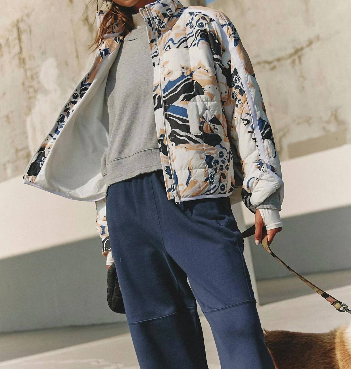 Free People - Pippa Polar Bear Graphic Puffer Jacket