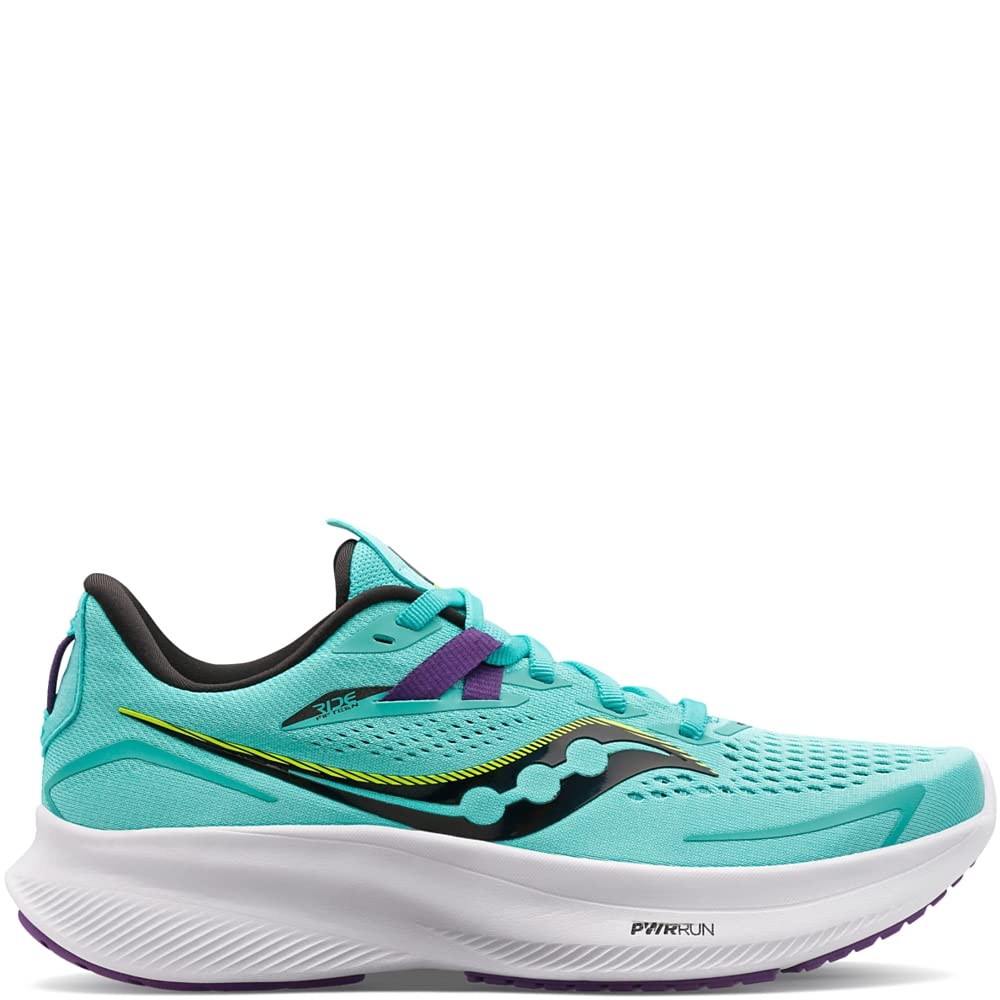 Saucony Women'S Ride 15 Running Shoes Cool Mint/Acid
