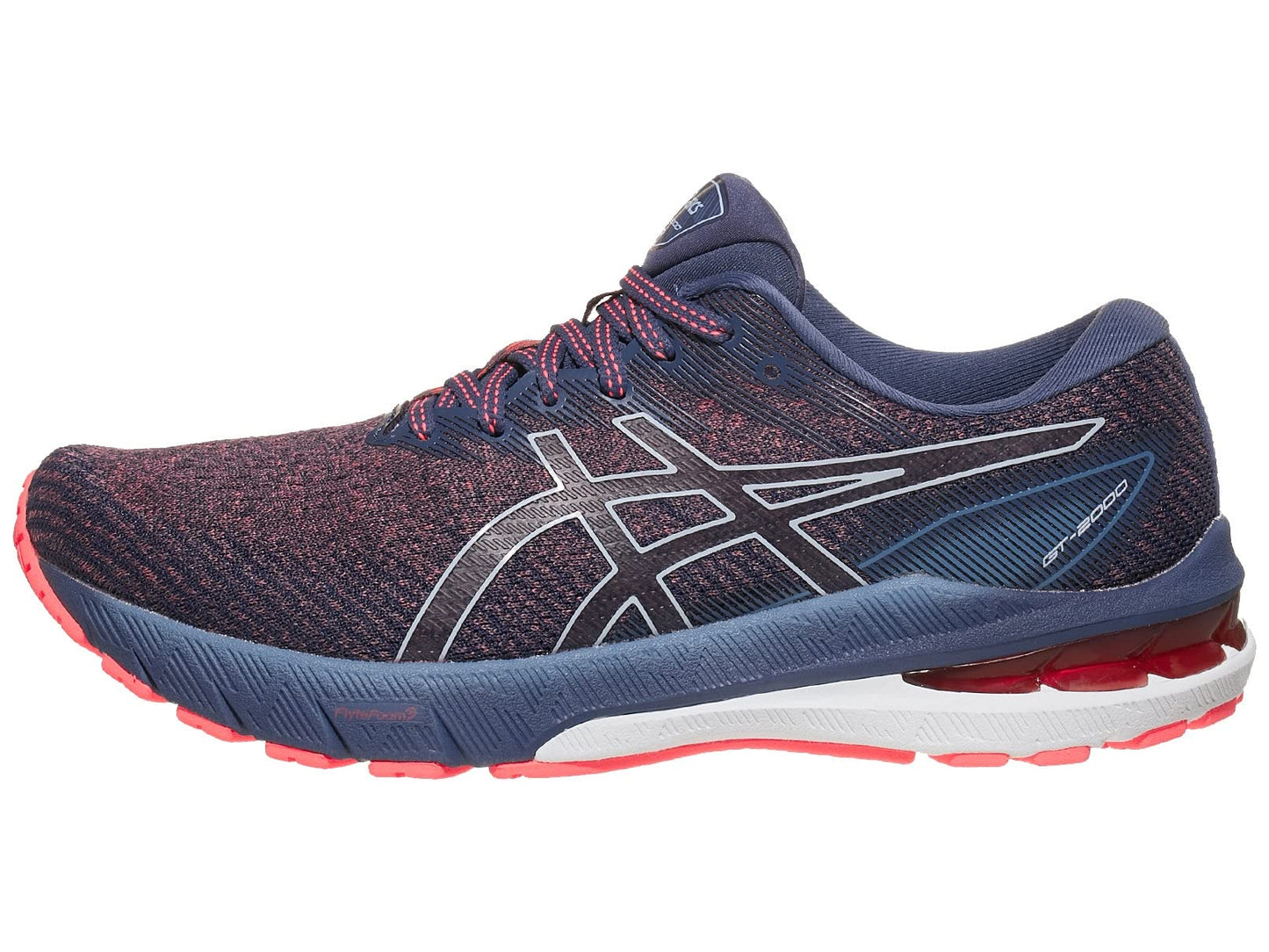 Asics Women'S Gt 2000 10 Running Shoes Blazing Coral/Blue Size 5 B Medium Us