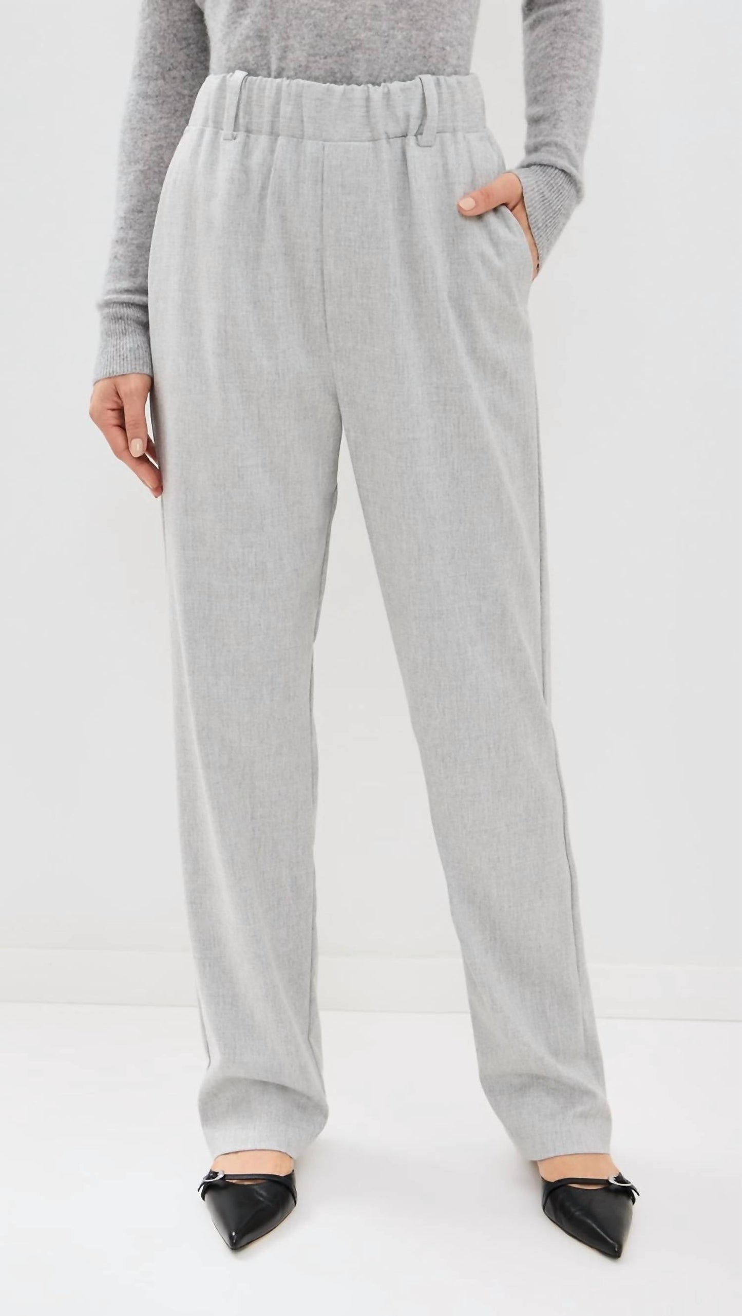 Enza Costa - Wool Suiting Pull On Trouser