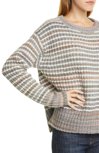 Nordstrom - Signature Wool Mohair Crew Neck Stripe Sweater