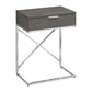 Accent Side Table, Storage Drawer, Spacious Tabletop, Contemporary & Modern