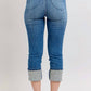 Judy Blue - Skinny Cuff Capris Jeans - Plus