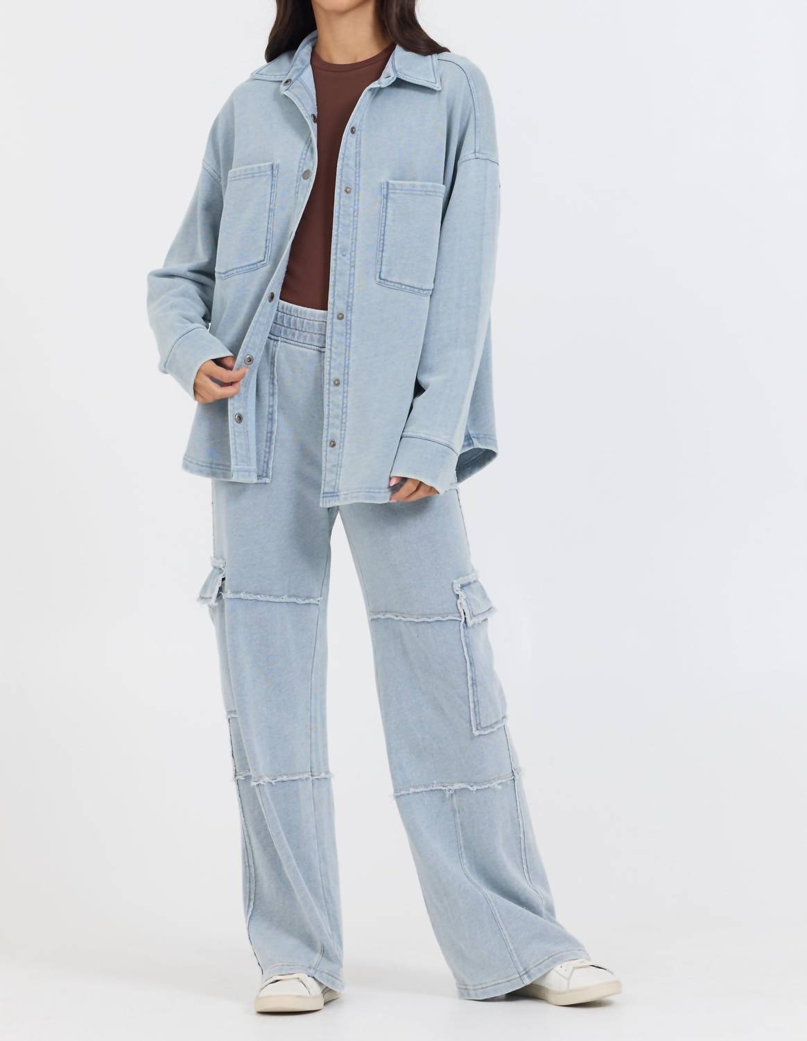 Vintage Havana - Patch Work Button Down Shacket