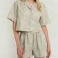 Greek Archaic Kori - Cross Cropped Short Sleeve Shirt