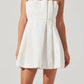 Astr - Clemira Pleated Strapless Cotton Dress