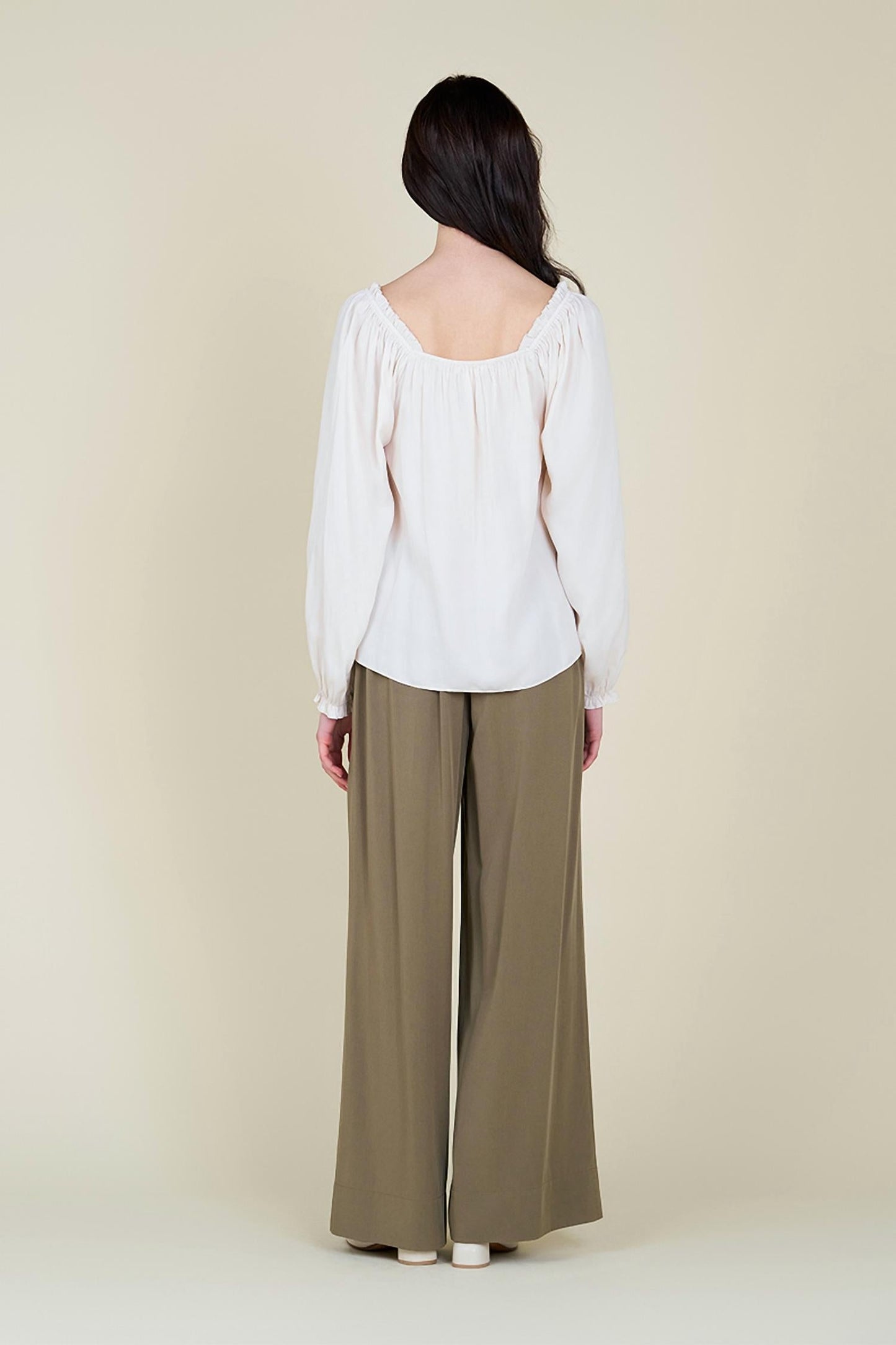 Grade & Gather - Hand Smocking Detail Satin Top