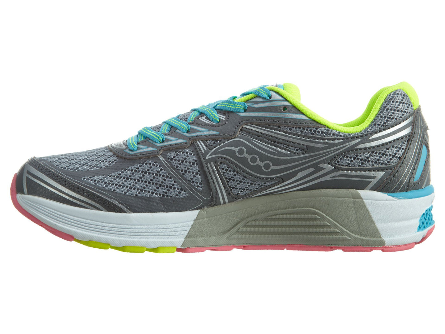 Saucony Kid's Guide 9 Running Shoes Grey/Navy Size 2.5 Little Kid US